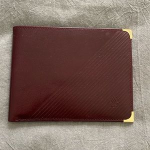 Burgundy men’s wallet bi-fold